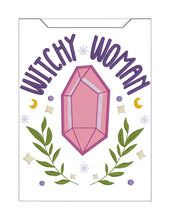 Load image into Gallery viewer, Witchy Woman reader sleeve (3 sizes included) machine embroidery design DIGITAL DOWNLOAD