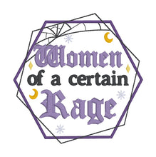 Load image into Gallery viewer, Women Of A Certain Rage machine embroidery design (4 sizes included) DIGITAL DOWNLOAD