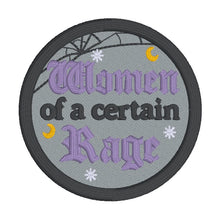 Load image into Gallery viewer, Women Of A Certain Rage patch (2 sizes included) machine embroidery design DIGITAL DOWNLOAD