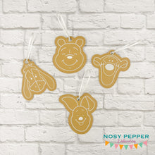 Load image into Gallery viewer, Woods Friends ornament set (set of 4 designs) machine embroidery design DIGITAL DOWNLOAD