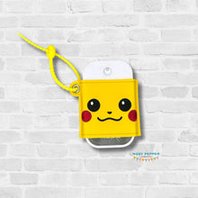 Load image into Gallery viewer, Yellow Anime Quilted Square Sanitizer Case machine embroidery design DIGITAL DOWNLOAD