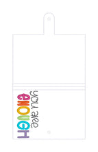 Load image into Gallery viewer, You Are Enough top load notebook cover machine embroidery design DIGITAL DOWNLOAD