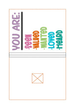 Load image into Gallery viewer, You Are notebook cover (2 sizes available) machine embroidery design DIGITAL DOWNLOAD