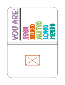 You Are notebook cover (2 sizes available) machine embroidery design DIGITAL DOWNLOAD