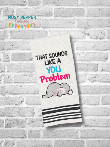 You Problem sketchy machine embroidery design (4 sizes included) DIGITAL DOWNLOAD