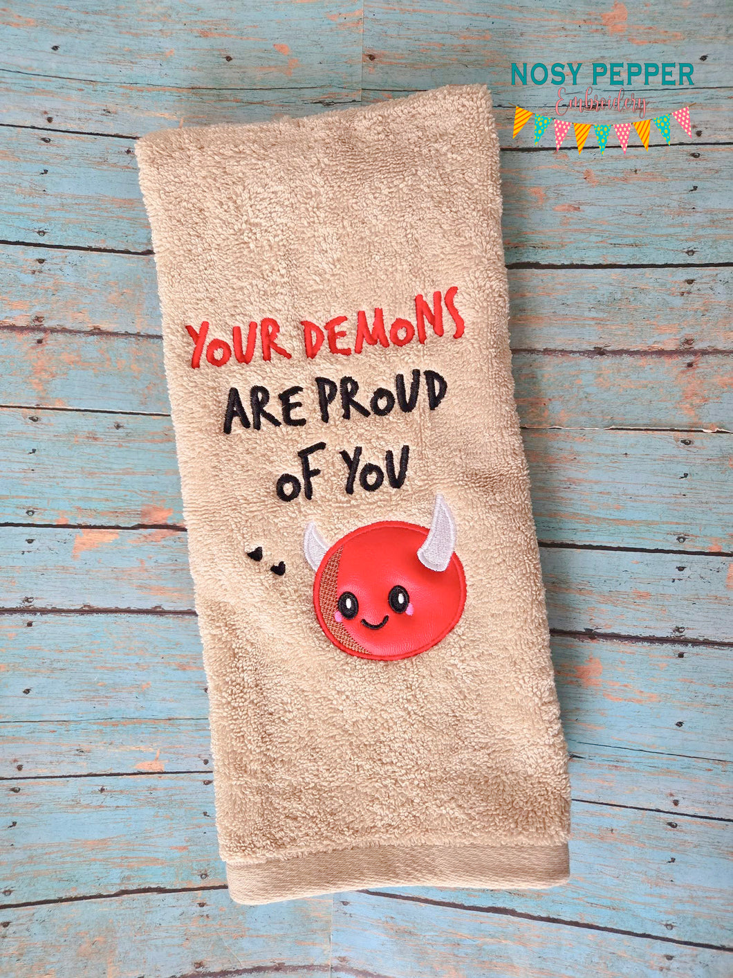 Your Demons applique machine embroidery design (4 sizes included) DIGITAL DOWNLOAD