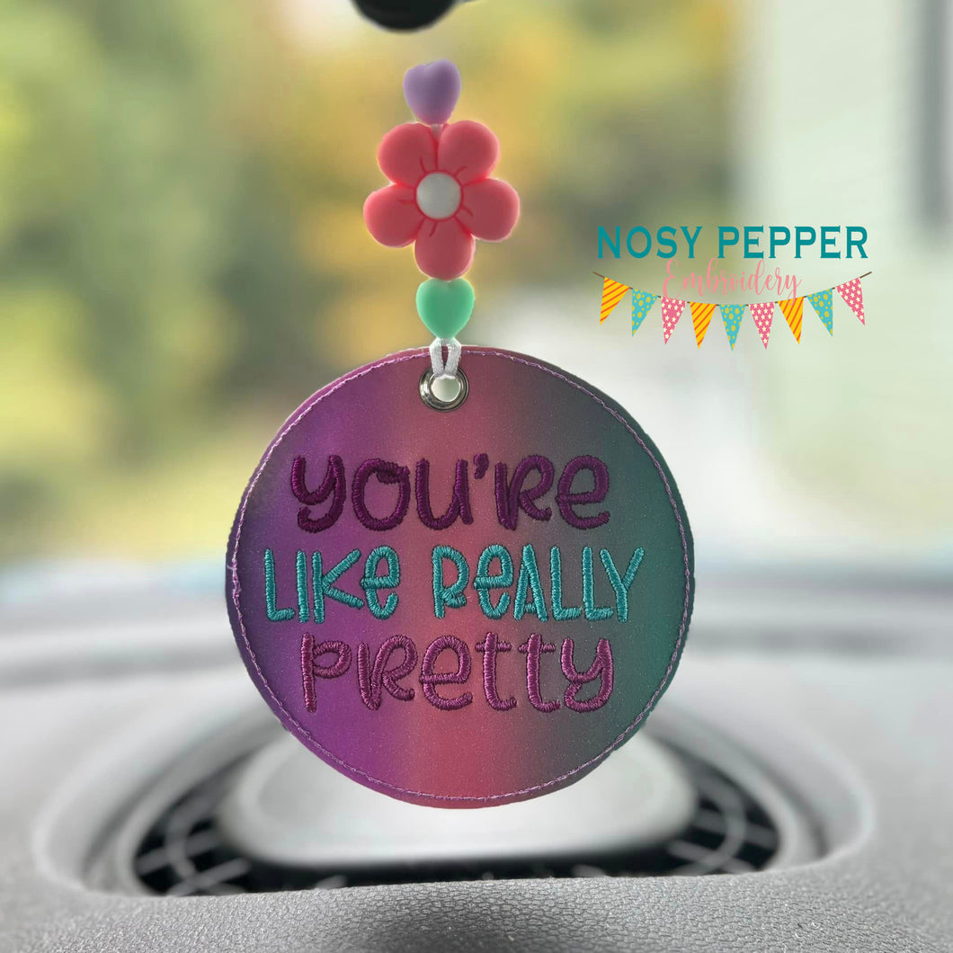 You're Like Really double-sided car tag Oct '24 Mystery Bundle machine embroidery design DIGITAL DOWNLOAD