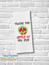 Load image into Gallery viewer, You&#39;re The Apple applique machine embroidery design (4 sizes included) DIGITAL DOWNLOAD
