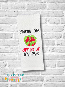You're The Apple applique machine embroidery design (4 sizes included) DIGITAL DOWNLOAD
