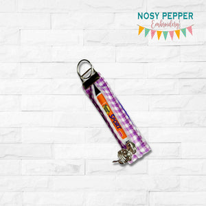 Zipper 6x10 fob machine embroidery file DIGITAL DOWNLOAD