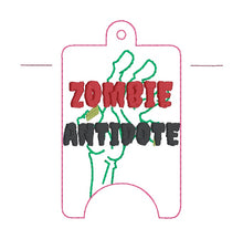 Load image into Gallery viewer, Zombie Antidote Sanitizer Case (2 sizes available) machine embroidery design DIGITAL DOWNLOAD