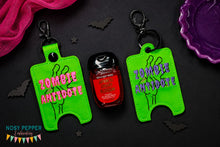 Load image into Gallery viewer, Zombie Antidote Sanitizer Case (2 sizes available) machine embroidery design DIGITAL DOWNLOAD
