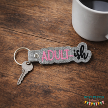 Load image into Gallery viewer, Adultish snap tab and eyelet fob set (single and multi files included) --Sept 25 MB--machine embroidery design DIGITAL DOWNLOAD