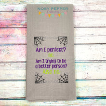 Load image into Gallery viewer, Am I Perfect machine embroidery design (4 sizes included) DIGITAL DOWNLOAD
