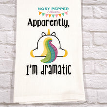 Load image into Gallery viewer, Apparently I&#39;m Dramatic machine embroidery design (4 sizes included) DIGITAL DOWNLOAD