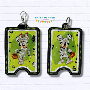 Applique lanyard card case machine embroidery design (eyelet and snap tab designs included) DIGITAL DOWNLOAD