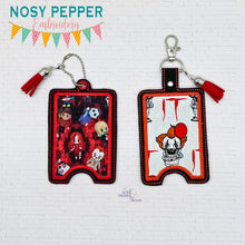 Load image into Gallery viewer, Applique lanyard card case machine embroidery design (eyelet and snap tab designs included) DIGITAL DOWNLOAD