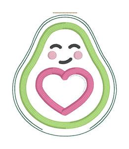 Avocado mini stuffie machine embroidery design machine embroidery design DIGITAL DOWNLOAD