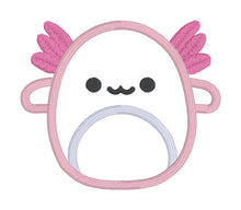 Load image into Gallery viewer, Axolotl Squishy Applique embroidery design (5 sizes included) DIGITAL DOWNLOAD