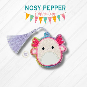 Axolotl Squishy Applique bookmark machine embroidery file DIGITAL DOWNLOAD