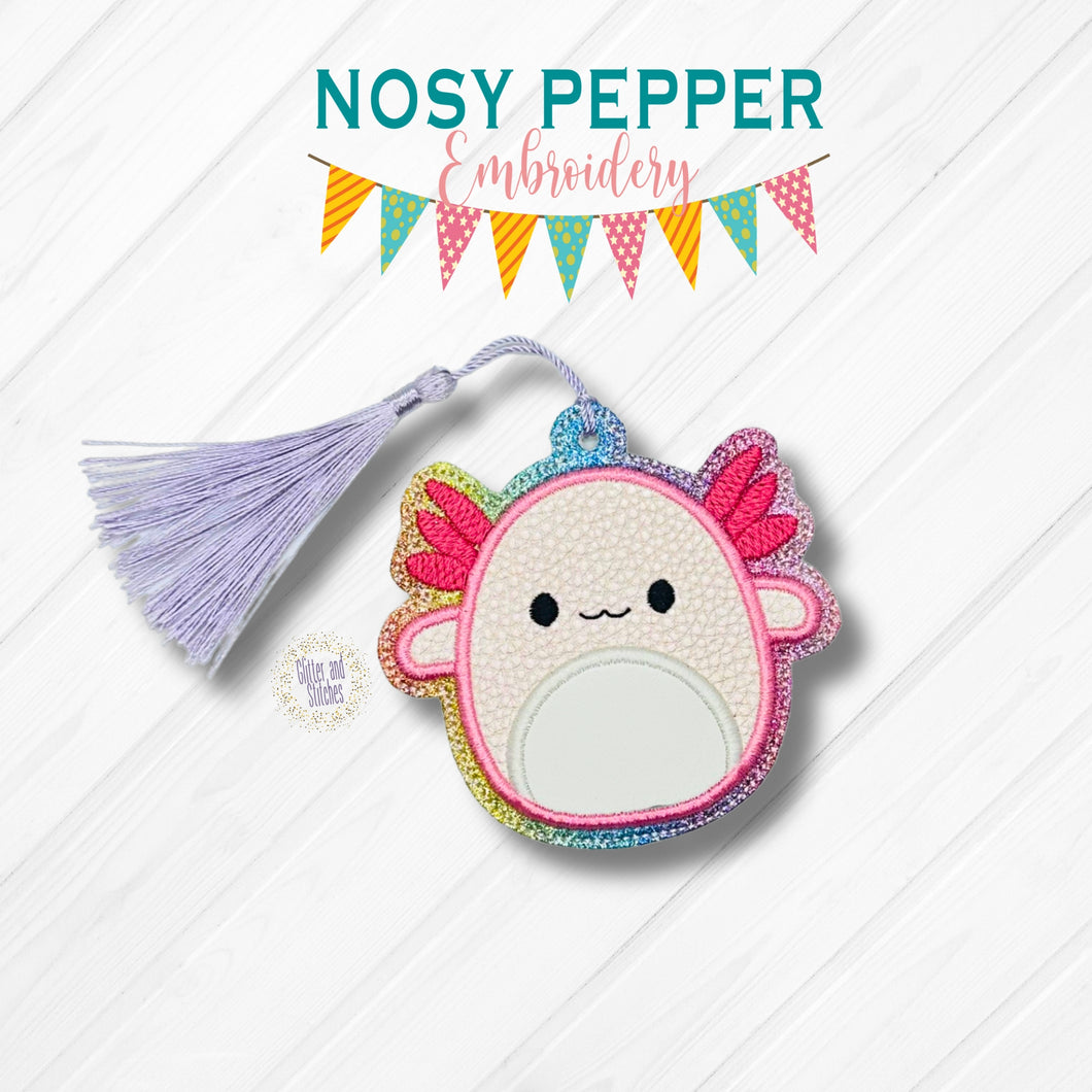 Axolotl Squishy Applique bookmark machine embroidery file DIGITAL DOWNLOAD
