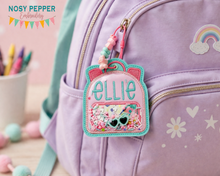 Load image into Gallery viewer, Backpack applique shaker tag/bookmark/ornament machine embroidery design AUGUST 2025 MB --DIGITAL DOWNLOAD
