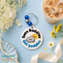 Load image into Gallery viewer, Even Baddies bag tag/ornament/bookmark machine embroidery design DIGITAL DOWNLOAD