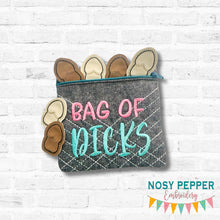 Load image into Gallery viewer, Bag Of D!cks ITH Bag Fall 25 Mature Mystery Bundle (5 sizes available) machine embroidery design DIGITAL DOWNLOAD