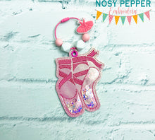 Load image into Gallery viewer, Ballet shaker bookmark/bag tag/ornament machine embroidery file DIGITAL DOWNLOAD