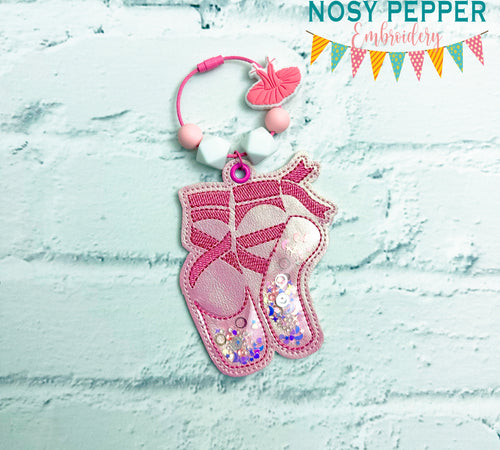 Ballet shaker bookmark/bag tag/ornament machine embroidery file DIGITAL DOWNLOAD