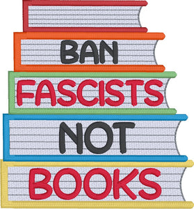Ban Fascists machine embroidery design (4 sizes included) DIGITAL DOWNLOAD