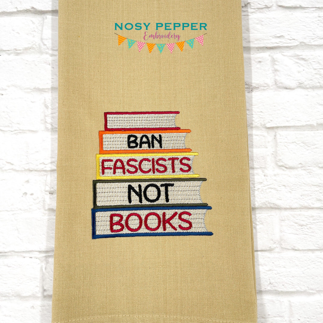 Ban Fascists machine embroidery design (4 sizes included) DIGITAL DOWNLOAD