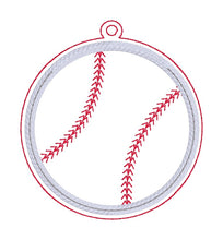 Load image into Gallery viewer, Baseball Applique Shaker bookmark/bag tag/ornament machine embroidery file DIGITAL DOWNLOAD