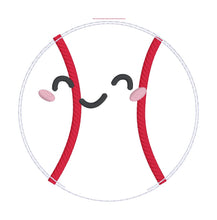 Load image into Gallery viewer, Baseball mini stuffie machine embroidery design machine embroidery design DIGITAL DOWNLOAD