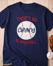 Load image into Gallery viewer, There’s No Crying in Baseball Applique Machine Embroidery Design – 4 Sizes Included