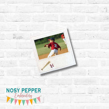 Load image into Gallery viewer, Baseball Frame machine embroidery design DIGITAL DOWNLOAD
