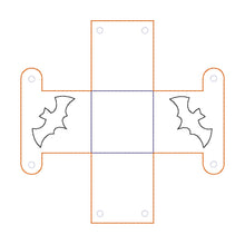 Load image into Gallery viewer, Bat Tea Light Holder machine embroidery file (includes 2 sizes) DIGITAL DOWNLOAD