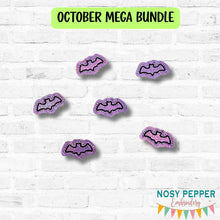 Load image into Gallery viewer, Bat mini feltie embroidery file DIGITAL DOWNLOAD