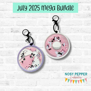 Pool Float applique shaker bag tag/bookmark/ornament July '25 Mystery Bundle machine embroidery design DIGITAL DOWNLOAD