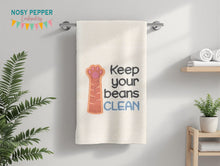 Load image into Gallery viewer, Keep Your Beans appliqué machine embroidery design (4 sizes included) DIGITAL DOWNLOAD