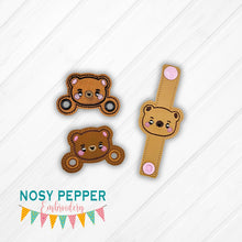Load image into Gallery viewer, Cute Bears Shoe Charm machine embroidery design single and multi files (3 versions included) DIGITAL DOWNLOAD