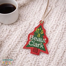 Load image into Gallery viewer, It's a Beaut Clark Ornament machine embroidery design DIGITAL DOWNLOAD