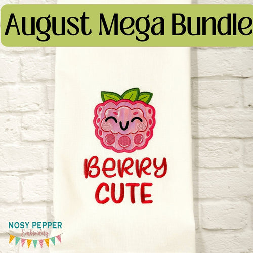 Berry Cute AUGUST 24 MYSTERY BUNDLE machine embroidery design (5 sizes included) DIGITAL DOWNLOAD