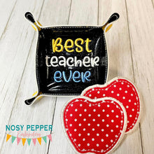 Load image into Gallery viewer, Best Teacher ITH tray and wipe set machine embroidery design Aug 24 Patreon Bundle(includes 2 sizes of trays and wipes) DIGITAL DOWNLOAD