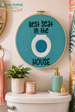 Load image into Gallery viewer, Best seat in the house applique machine embroidery design (5 sizes included) DIGITAL DOWNLOAD