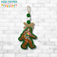 Load image into Gallery viewer, Bigfoot applique shaker bookmark/bag tag/ornament machine embroidery file DIGITAL DOWNLOAD