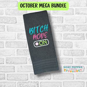 B!tch mode machine embroidery design (5 sizes included) DIGITAL DOWNLOAD