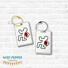 Load image into Gallery viewer, Body applique luggage tag set machine embroidery design DIGITAL DOWNLOAD