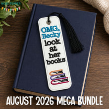 Load image into Gallery viewer, OMG Becky 5x7 bookmark machine embroidery design DIGITAL DOWNLOAD