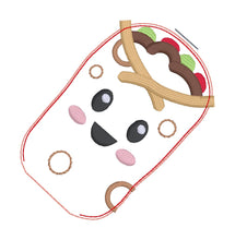Load image into Gallery viewer, Burrito mini stuffie machine embroidery design DIGITAL DOWNLOAD
